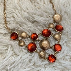 Red and gold plated necklace